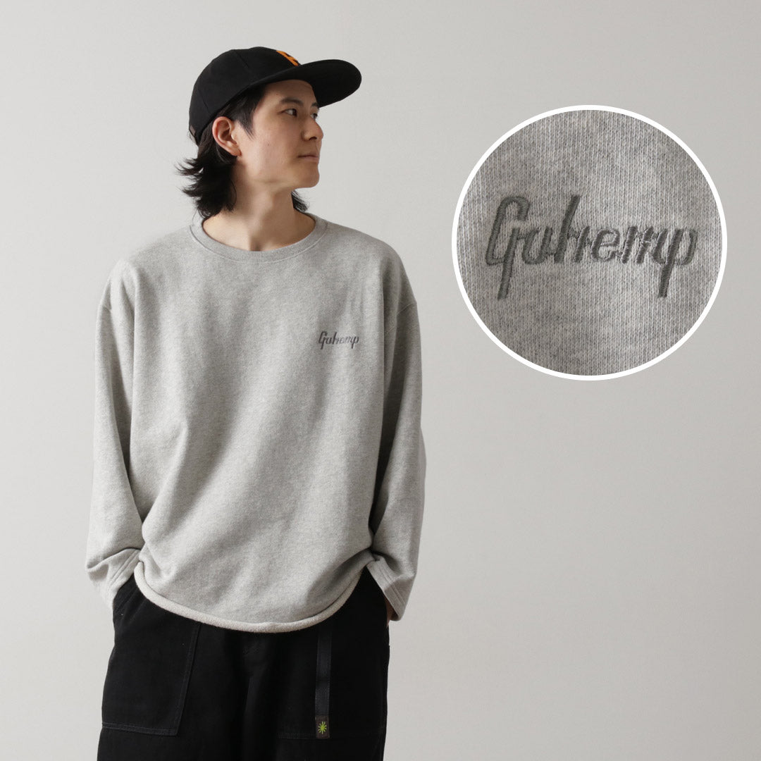 GOHEMP（ゴーヘンプ） ルーズラウンド 7分袖 ライトオンススウェットTシャツ / メンズ ヘンプコットン 吸湿 速乾 ロンT LOOSE ROUND 3/4SL TEE LT oz SWEAT