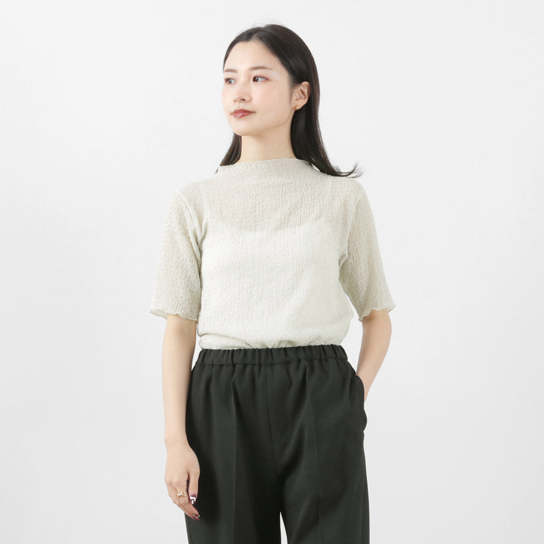 【20％OFF】WHYTO.（ホワイト） シアサッカー ブラウス 2023年モデル