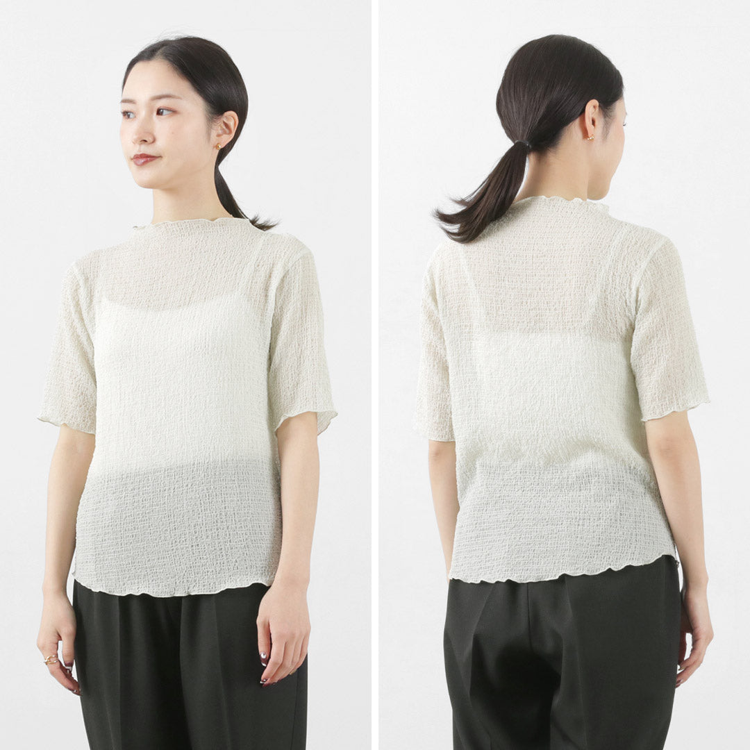 【20％OFF】WHYTO.（ホワイト） シアサッカー ブラウス 2023年モデル