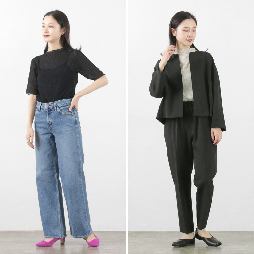 【20％OFF】WHYTO.（ホワイト） シアサッカー ブラウス 2023年モデル