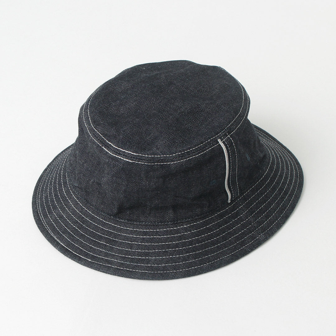 HIGHER（ハイアー） 別注 セルヴィッチデニム バケットハット / メンズ 帽子 綿 コットン バケハ 日本製 SELVEDGE DENIM BUCKET HAT