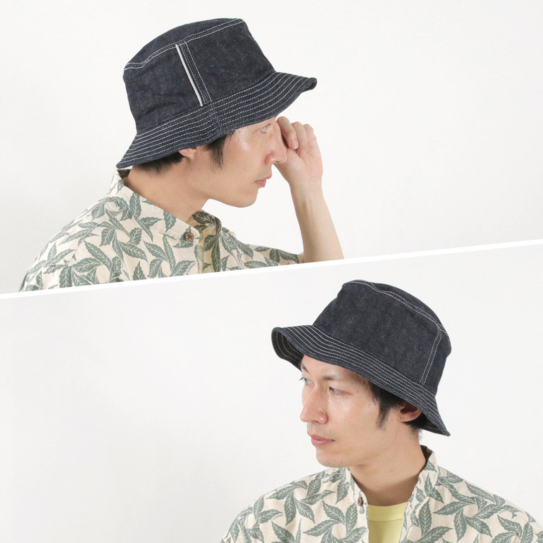 HIGHER（ハイアー） 別注 セルヴィッチデニム バケットハット / メンズ 帽子 綿 コットン バケハ 日本製 SELVEDGE DENIM BUCKET HAT