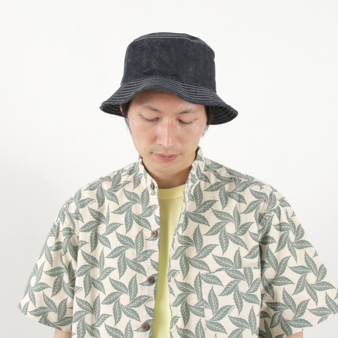 HIGHER（ハイアー） 別注 セルヴィッチデニム バケットハット / メンズ 帽子 綿 コットン バケハ 日本製 SELVEDGE DENIM BUCKET HAT