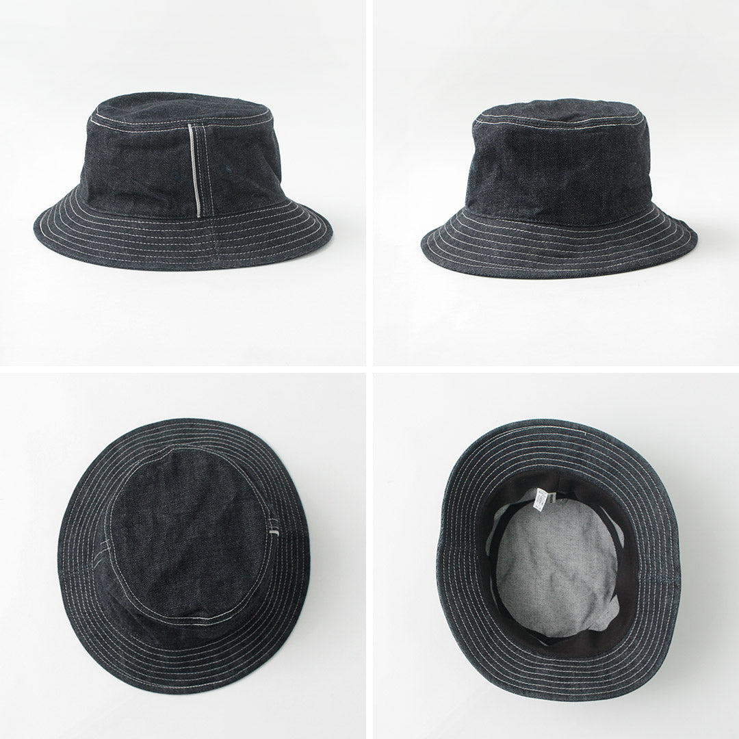 HIGHER（ハイアー） 別注 セルヴィッチデニム バケットハット / メンズ 帽子 綿 コットン バケハ 日本製 SELVEDGE DENIM BUCKET HAT