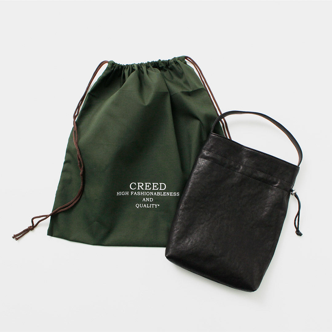 CREED（クリード） ドローストリング トート ホースレザー / メンズ レディース バッグ 鞄 小さめ 馬革 日本製 Drawstring Tote Cowlether
