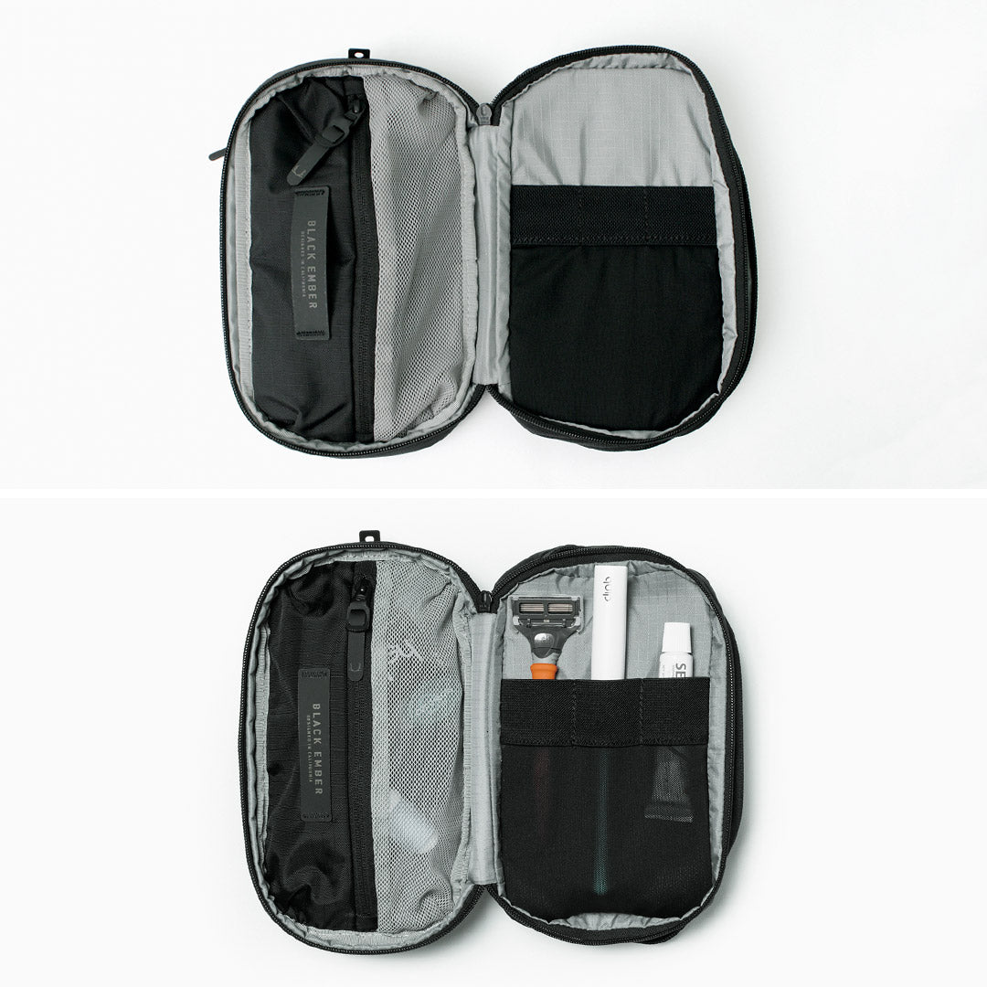 BLACK EMBER（ブラックエンバー） ドップ キット / トラベルポーチ 旅行 バッグインバッグ ナイロン メッシュ DOPP-KIT
