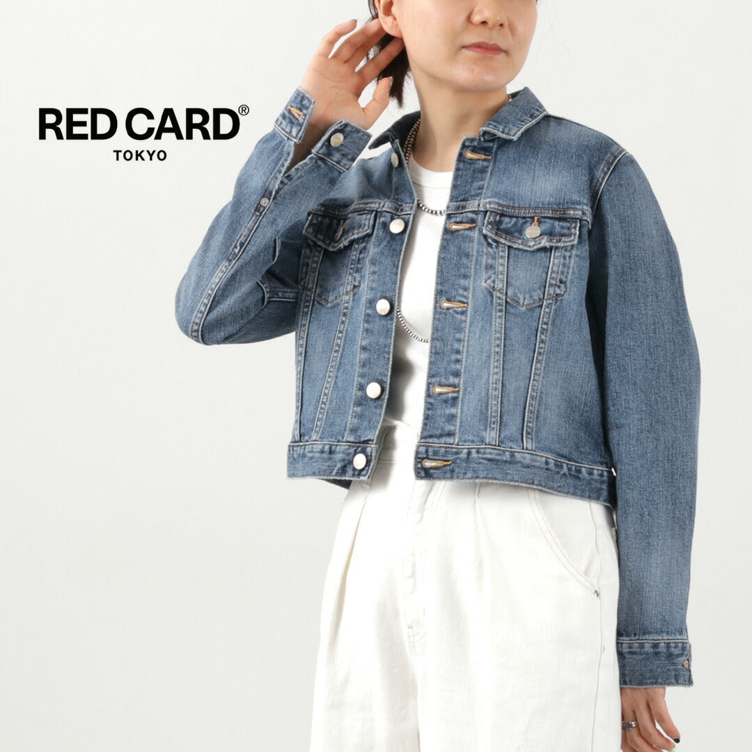 RED CARD（レッドカード） Crosby デニムジャケット / レディース Gジャン アウター 羽織 ストレッチ ショート丈 Crosby Denim Jacket