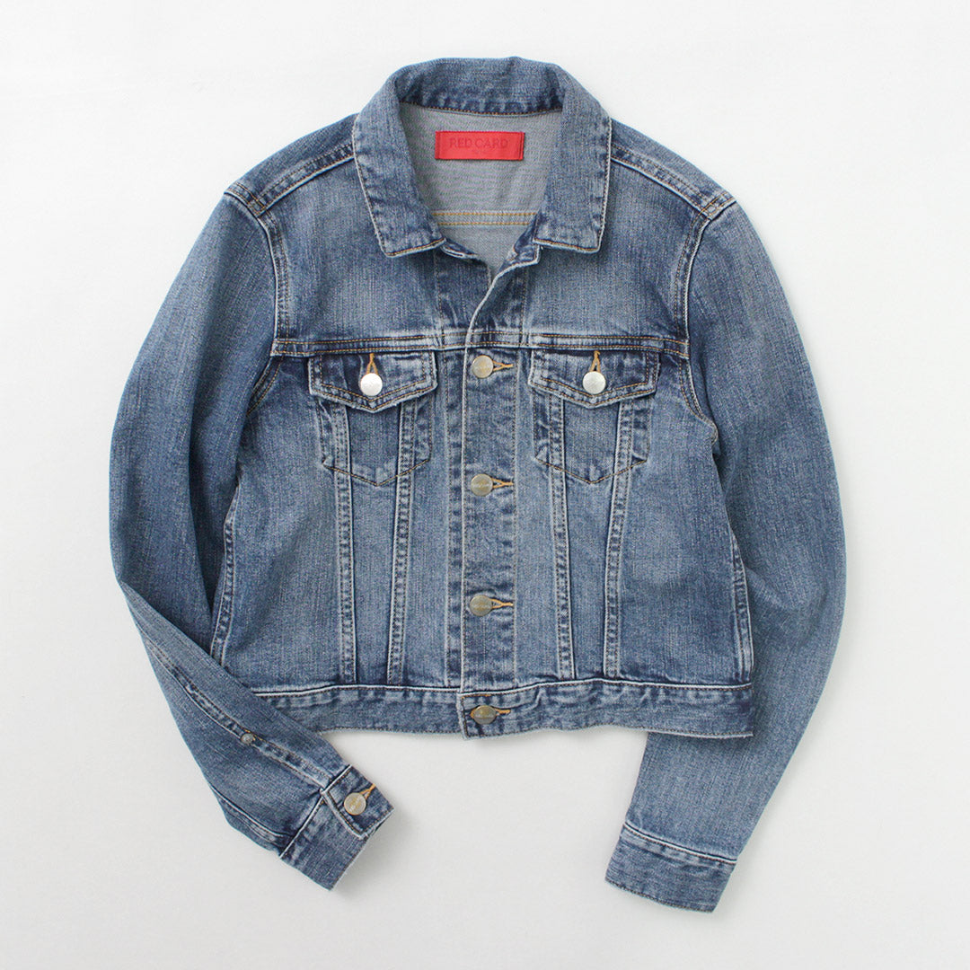 RED CARD（レッドカード） Crosby デニムジャケット / レディース Gジャン アウター 羽織 ストレッチ ショート丈 Crosby Denim Jacket