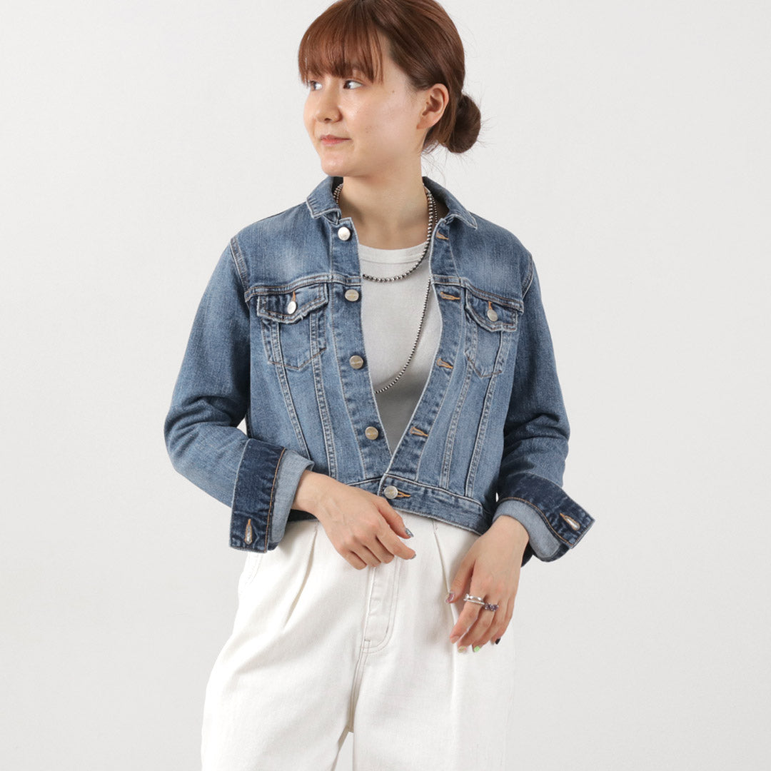 RED CARD（レッドカード） Crosby デニムジャケット / レディース Gジャン アウター 羽織 ストレッチ ショート丈 Crosby Denim Jacket