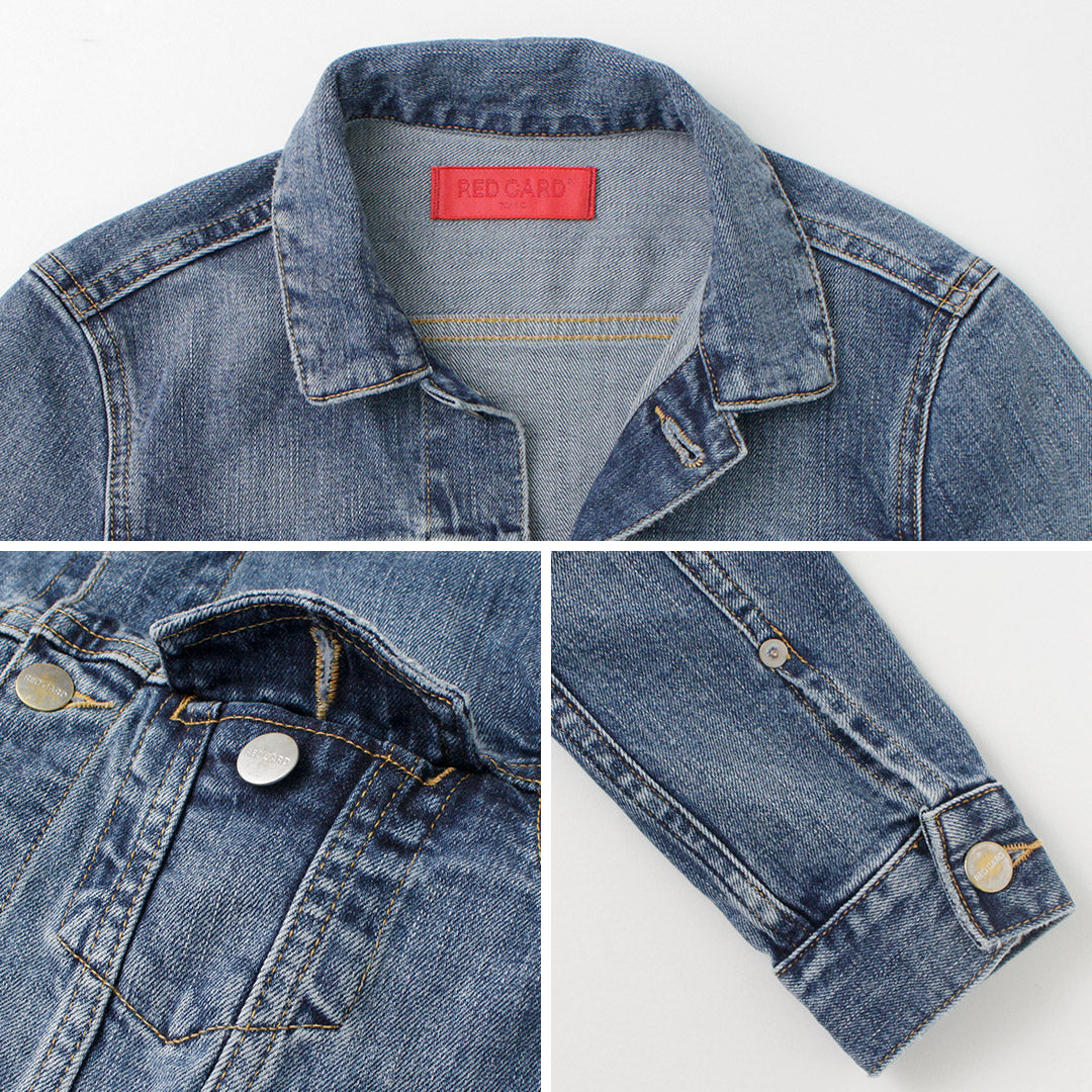 RED CARD（レッドカード） Crosby デニムジャケット / レディース Gジャン アウター 羽織 ストレッチ ショート丈 Crosby Denim Jacket