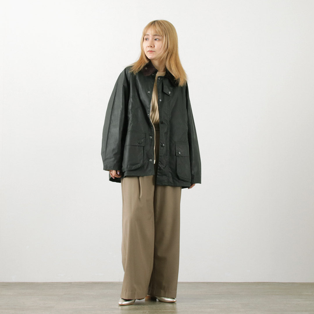 BARBOUR（バブアー） オーバーサイズ ビデイル ワックスジャケット / レディース アウター オイル コート ショート丈 os wax bedale