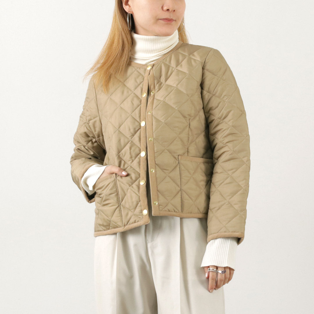 TRADITIONAL WEATHERWEAR（トラディショナル ウェザーウェア） アークリー ノーカラーキルティングジャケット レオパード｜ROCOCO  ONLINE STORE