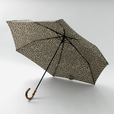 TRADITIONAL WEATHERWEAR（トラディショナル ウェザーウェア） ライトウエイトアンブレラ ミニバンブー 55cm 折り畳み傘 / 晴雨兼用 日傘 雨具 柄 レオパード UVカット 軽量 レディース FOLDING BAMBOO MINI