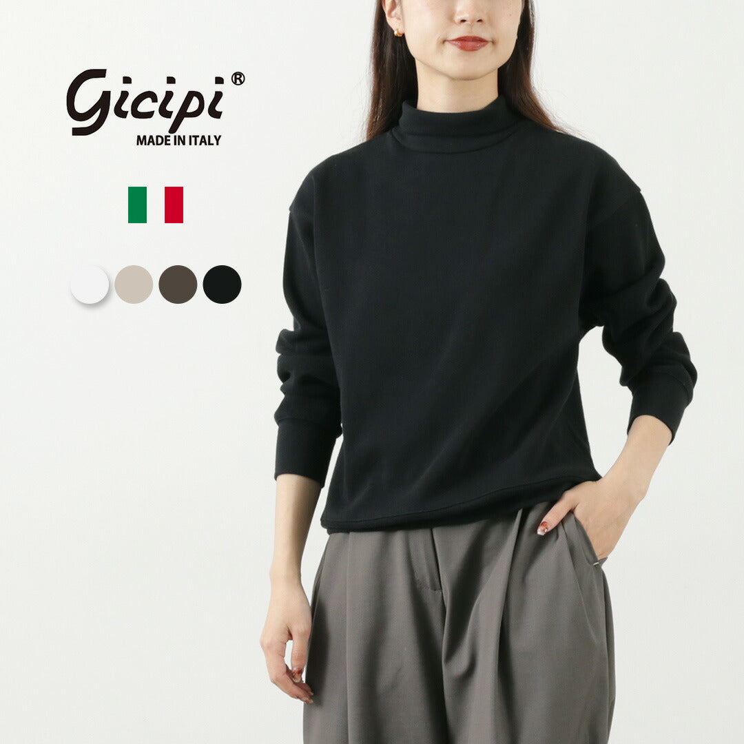 GICIPI（ジチピ） ペーラ ワイドクロップド丈 ハイネック ミラノリブ