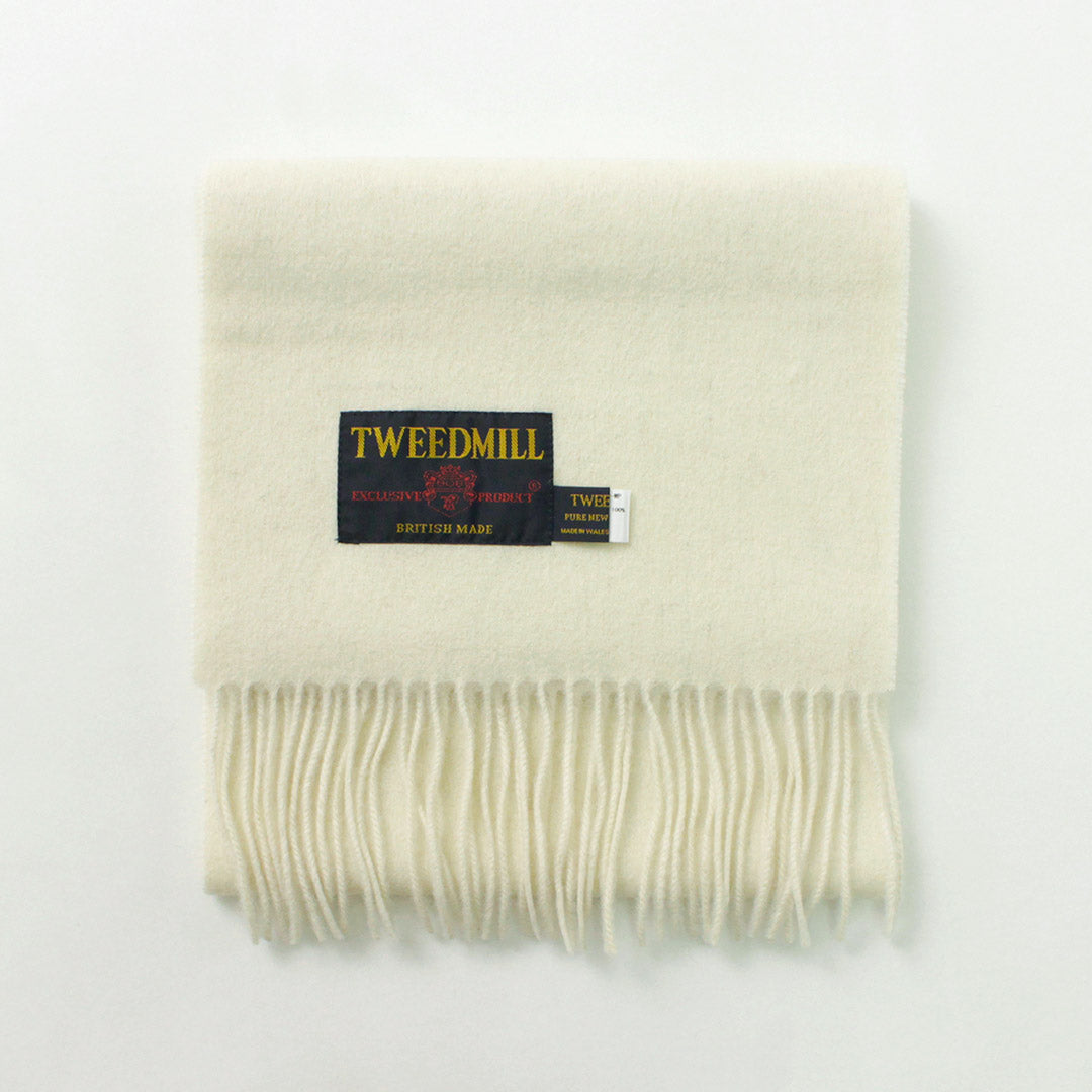 TWEED MILL（ツイードミル） 27×212 ラム ウール スカーフ 無地 / メンズ レディース マフラー ストール ソリッド Lambs Wool