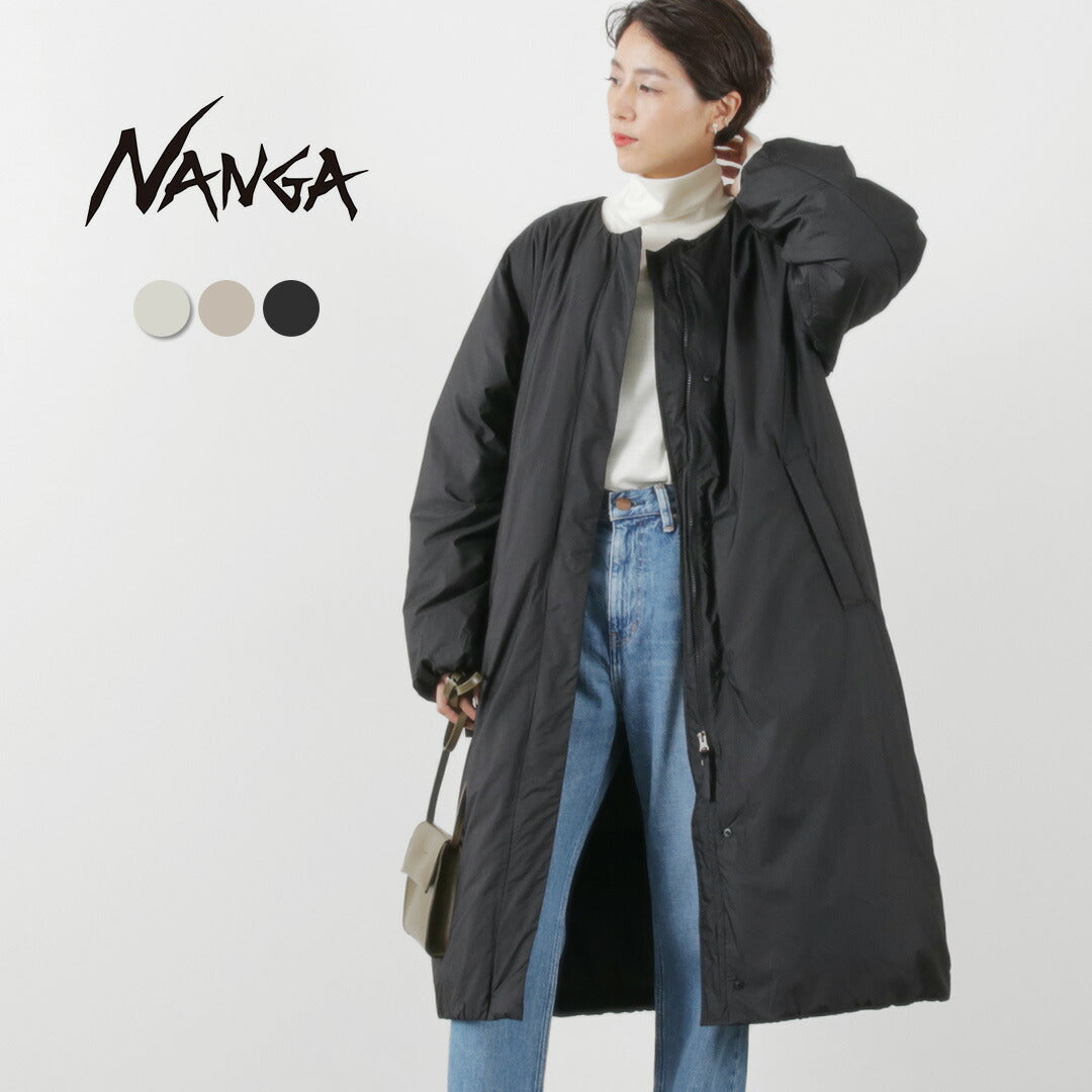 NANGA（ナンガ） ノーカラー ダウンコート / レディース アウター ロング 長め 襟なし アウトドア NO COLLAR DOWN  C｜ROCOCO ONLINE STORE