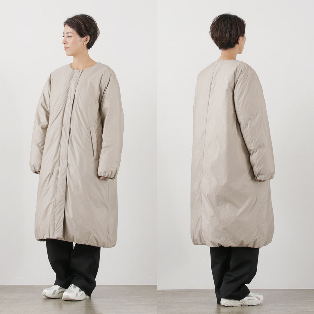 NANGA（ナンガ） ノーカラー ダウンコート / レディース アウター ロング 長め 襟なし アウトドア NO COLLAR DOWN COAT