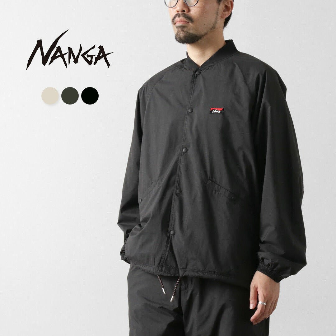 NANGA（ナンガ） リブカラー コーチジャケット / ライトアウター ブルゾン ナイロン トップス メンズ 裏起毛 RIB COLLAR COACH  JACKET｜ROCOCO ONLINE STORE