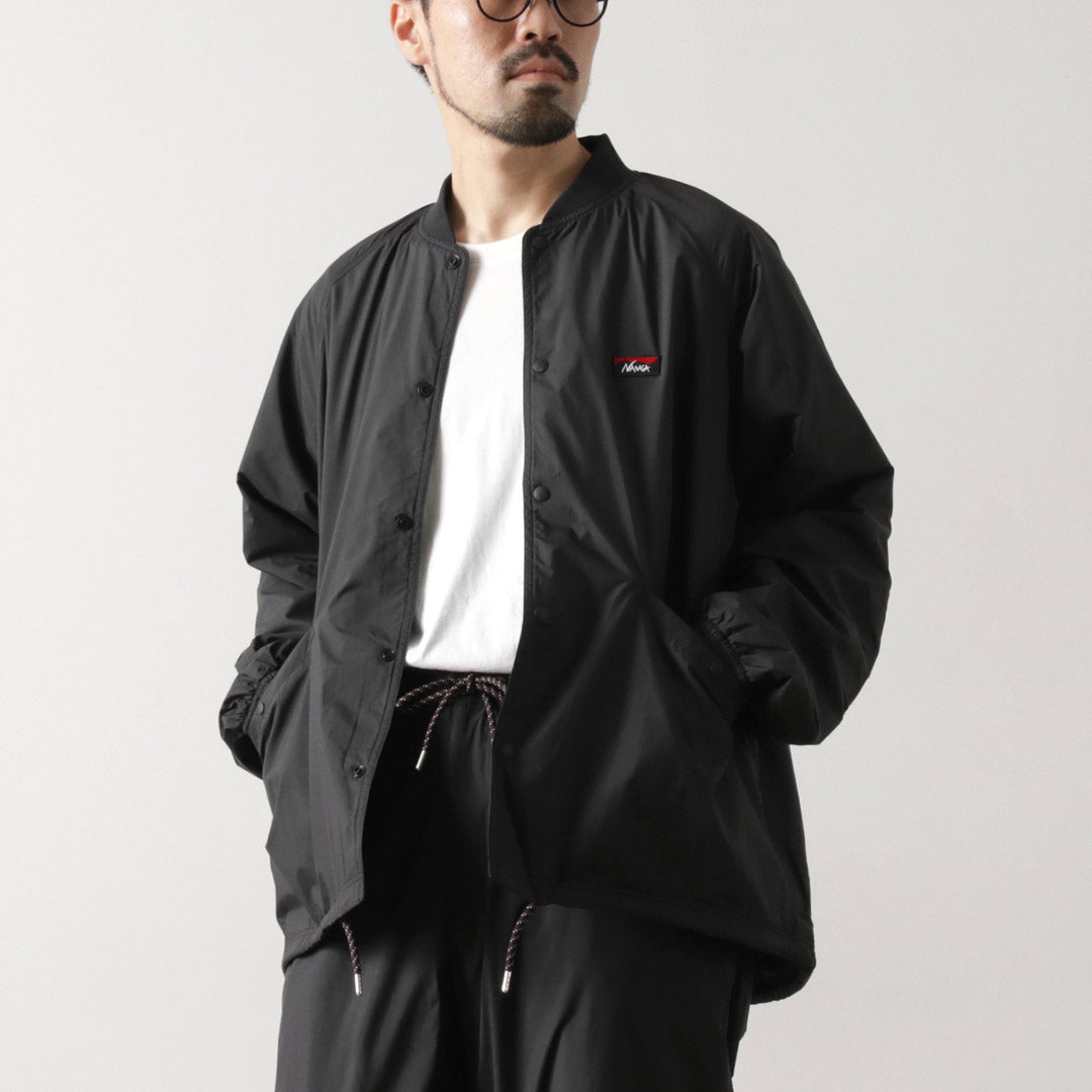 NANGA（ナンガ） リブカラー コーチジャケット / ライトアウター ブルゾン ナイロン トップス メンズ 裏起毛 RIB COLLAR COACH  JACKET｜ROCOCO ONLINE STORE