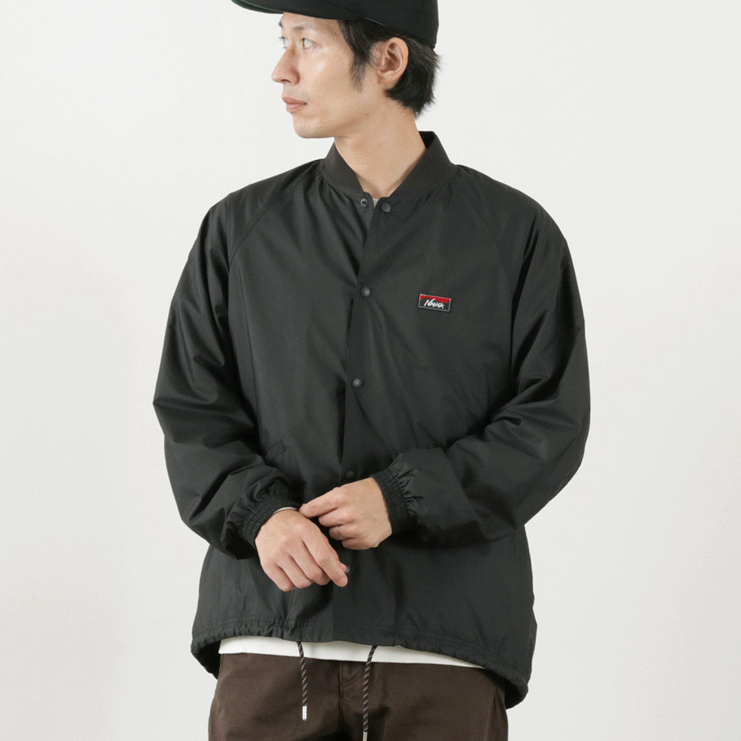 NANGA（ナンガ） リブカラー コーチジャケット / ライトアウター ブルゾン ナイロン トップス メンズ 裏起毛 RIB COLLAR COACH JACKET