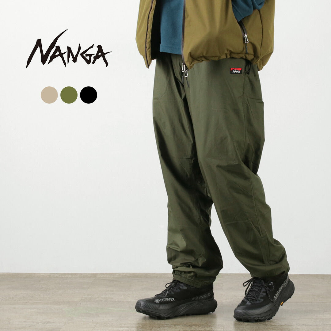 NANGA（ナンガ） ウォーム ジョガーパンツ / メンズ ナイロン イージーパンツ 総ゴム 日本製 WARM JOGGER PANTS