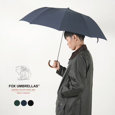 【期間限定20％OFF】FOX UMBRELLAS（フォックスアンブレラ）  メイプルハンドル 折りたたみ傘 雨用/無地 / メンズ ギフト プレゼント シンプル イギリス製 TL1/Maple Solid Colour Polyester/雨用
