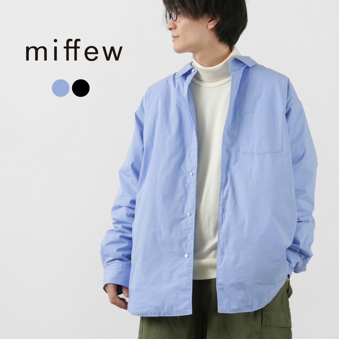 MIFFEW（ミフュー） オーバー ダウンシャツ / メンズ ダウンジャケット アウター  ブルゾン 日本製 OVER DOWN SHIRTS