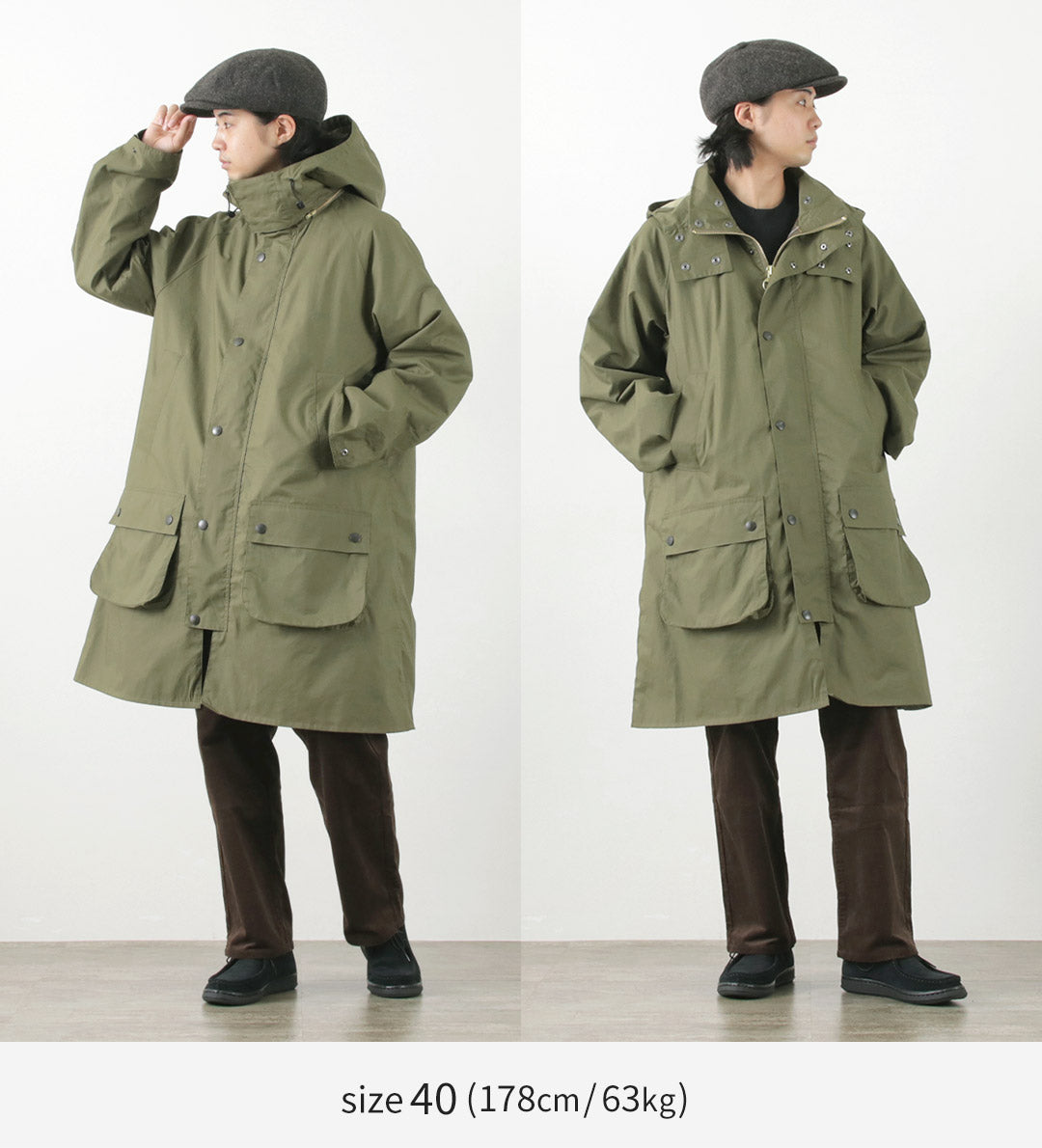 BARBOUR（バブアー） フーデッド パーカー / アウター コート 防風 タータンチェック メンズ ノンオイル HOODED PARKA