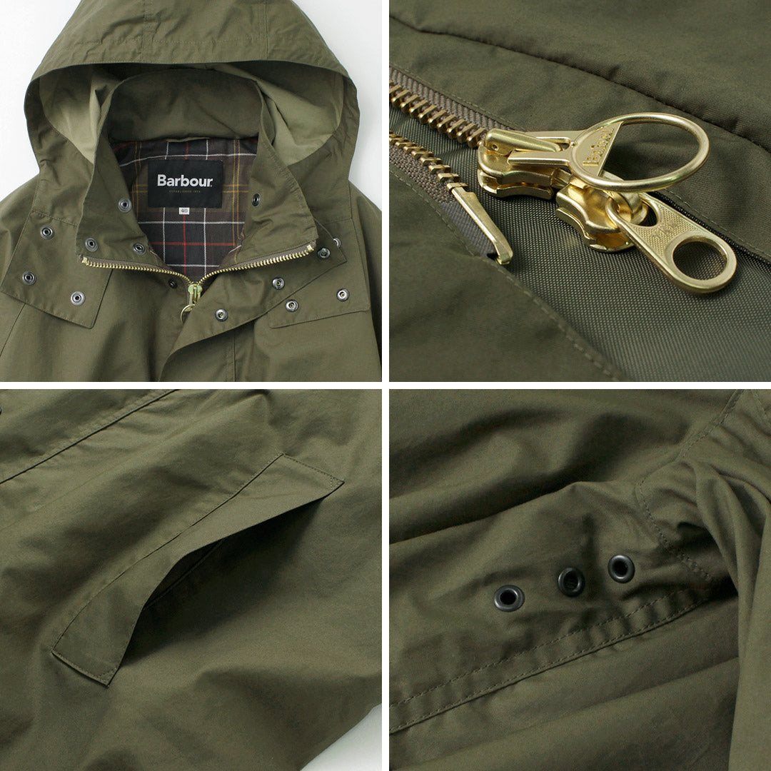 BARBOUR（バブアー） フーデッド パーカー / アウター コート 防風 タータンチェック メンズ ノンオイル HOODED PARKA