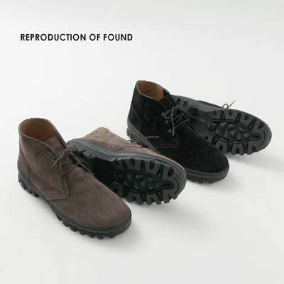 REPRODUCTION OF FOUND（リプロダクション オブ ファウンド） US NAVY ミリタリー チャッカ / ブーツ メンズ 革靴 耐水 牛革 スエード US NAVY MILITARY CHUKKA