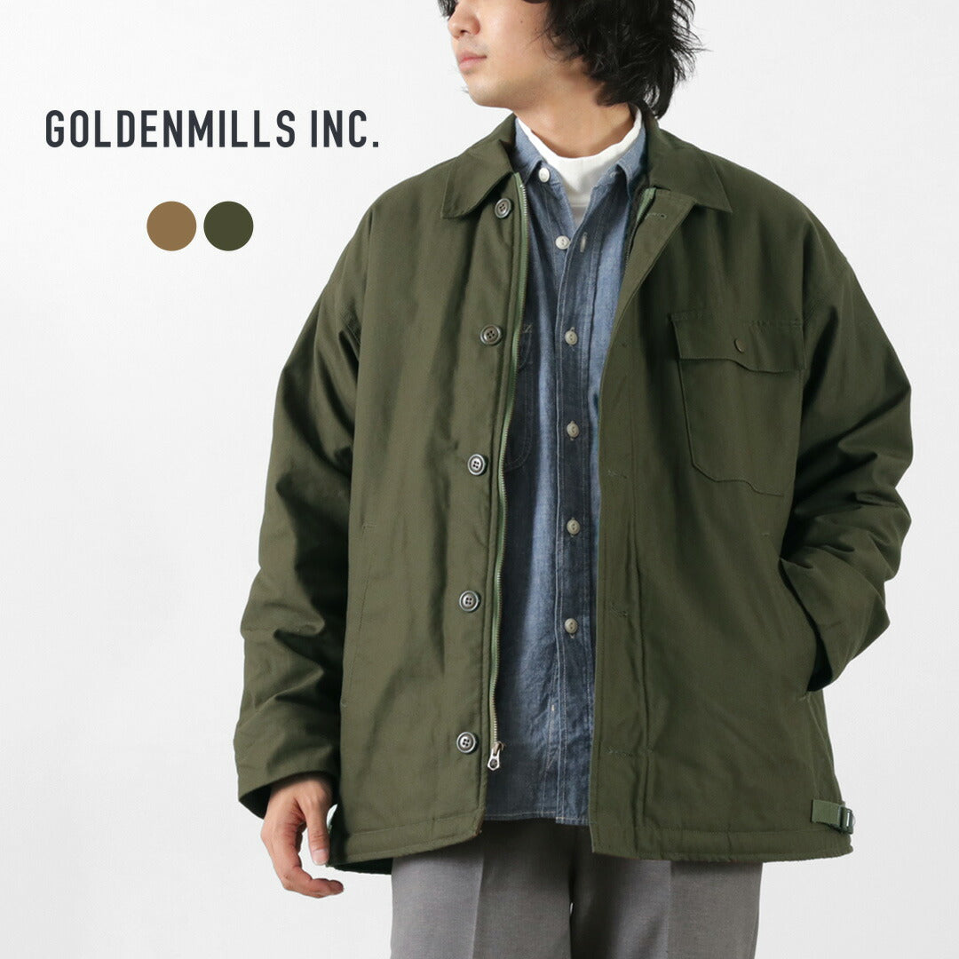 GOLDENMILLS INC.（ゴールデンミルズ） BT デッキジャケット /メンズ ブルゾン アウター ボア ミリタリー A-2 DECK JACKET