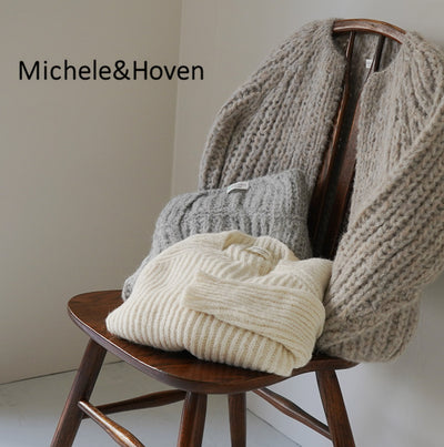 MICHELE＆HOVEN（ミシェルアンドホーヴン） リル カーディガン / アルパカ レディース ニット ノーカラー 長袖 LILOU CARDIGAN