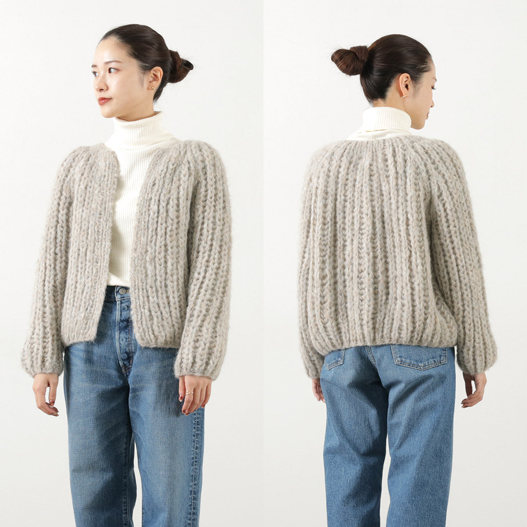 MICHELE＆HOVEN（ミシェルアンドホーヴン） リル カーディガン / アルパカ レディース ニット ノーカラー 長袖 LILOU CARDIGAN