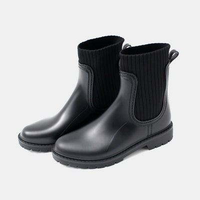 MOHI（モヒ） リブカラー ラバーブーツ / レディース シューズ 靴 ショートブーツ レインシューズ サイドゴア Ribcollar Rubber Boots