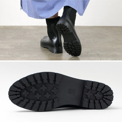 MOHI（モヒ） リブカラー ラバーブーツ / レディース シューズ 靴 ショートブーツ レインシューズ サイドゴア Ribcollar Rubber Boots