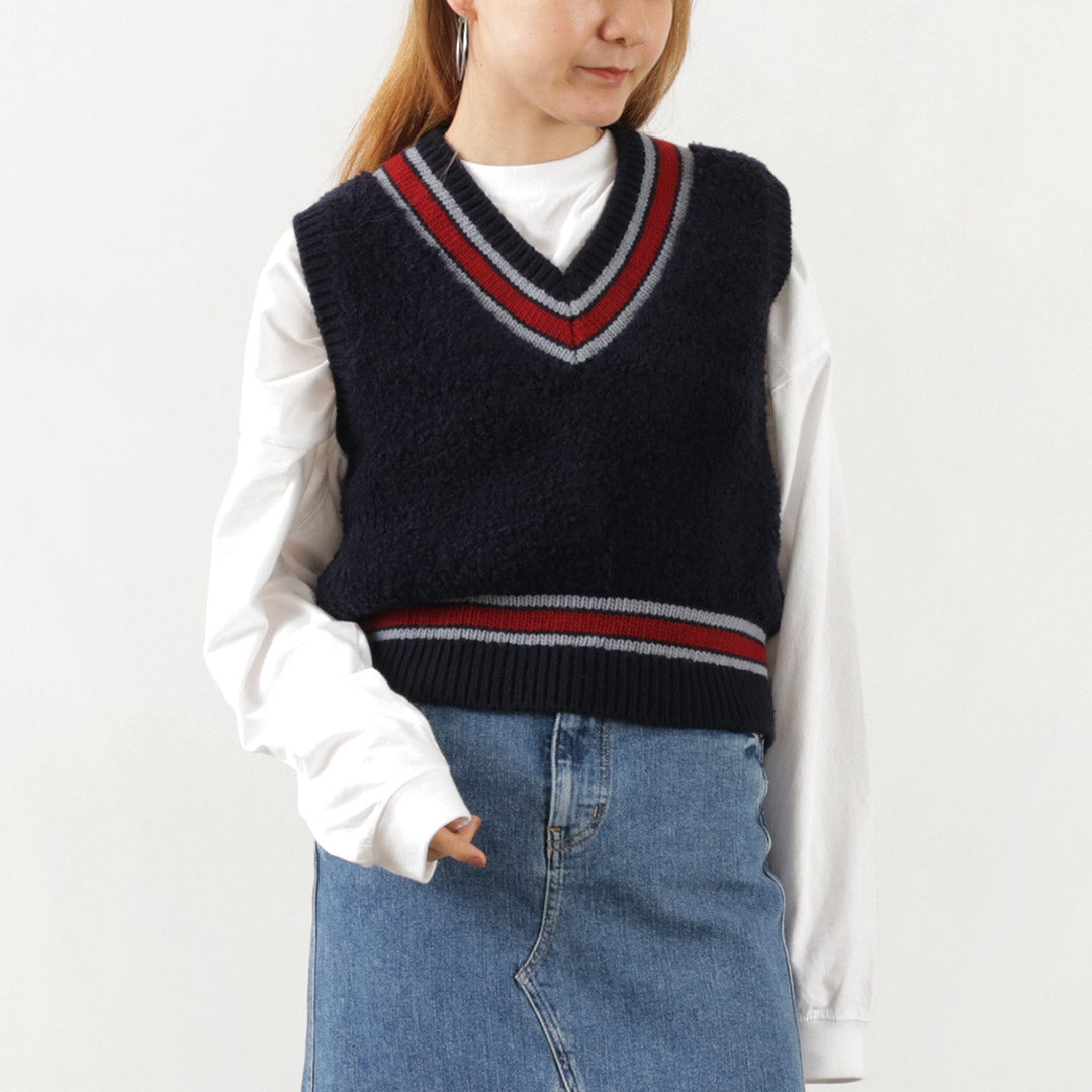 COOHEM（コーヘン） ウールフリース チルデン ニット / レディース トップス ベスト ショート丈 ファーモール ウール 毛 Wool Freece Tilden Knit