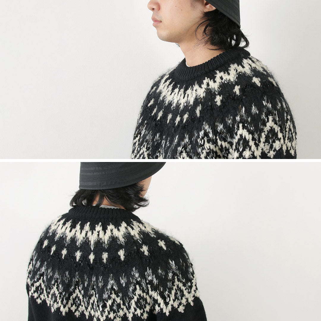 COOHEM（コーヘン） ノルディックニット プルオーバー / メンズ 刺繍 柄 日本製 ゆったり 暖かい 米冨 Nordic Knit PO