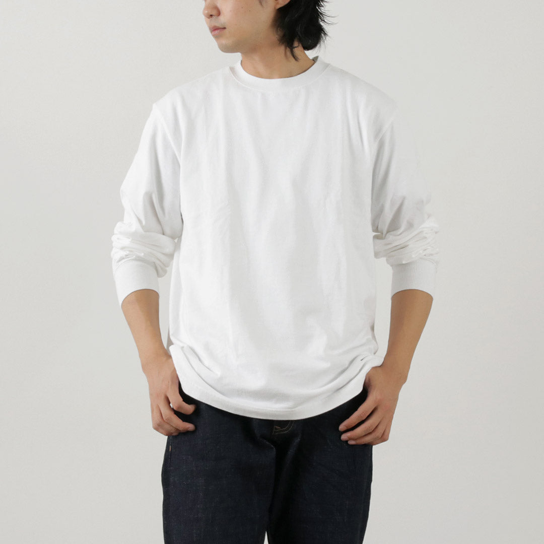 YONETOMI NEW BASIC（ヨネトミニューベーシック） ニューベーシック Tシャツ ロングスリーブ / 長袖 メンズ 厚手 無地 綿100 日本製  米冨 NEW BASIC T-SHIRT LONG SLEEVE｜ROCOCO ONLINE STORE