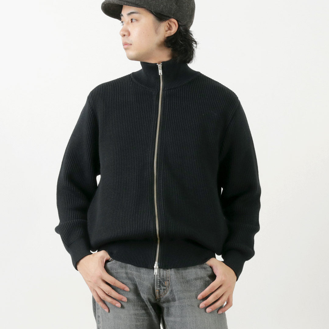 【20％OFF】YONETOMI NEW BASIC（ヨネトミニューベーシック） エクストラファイン ウールリブ ニット ブルゾン 2024年モデル【セール】