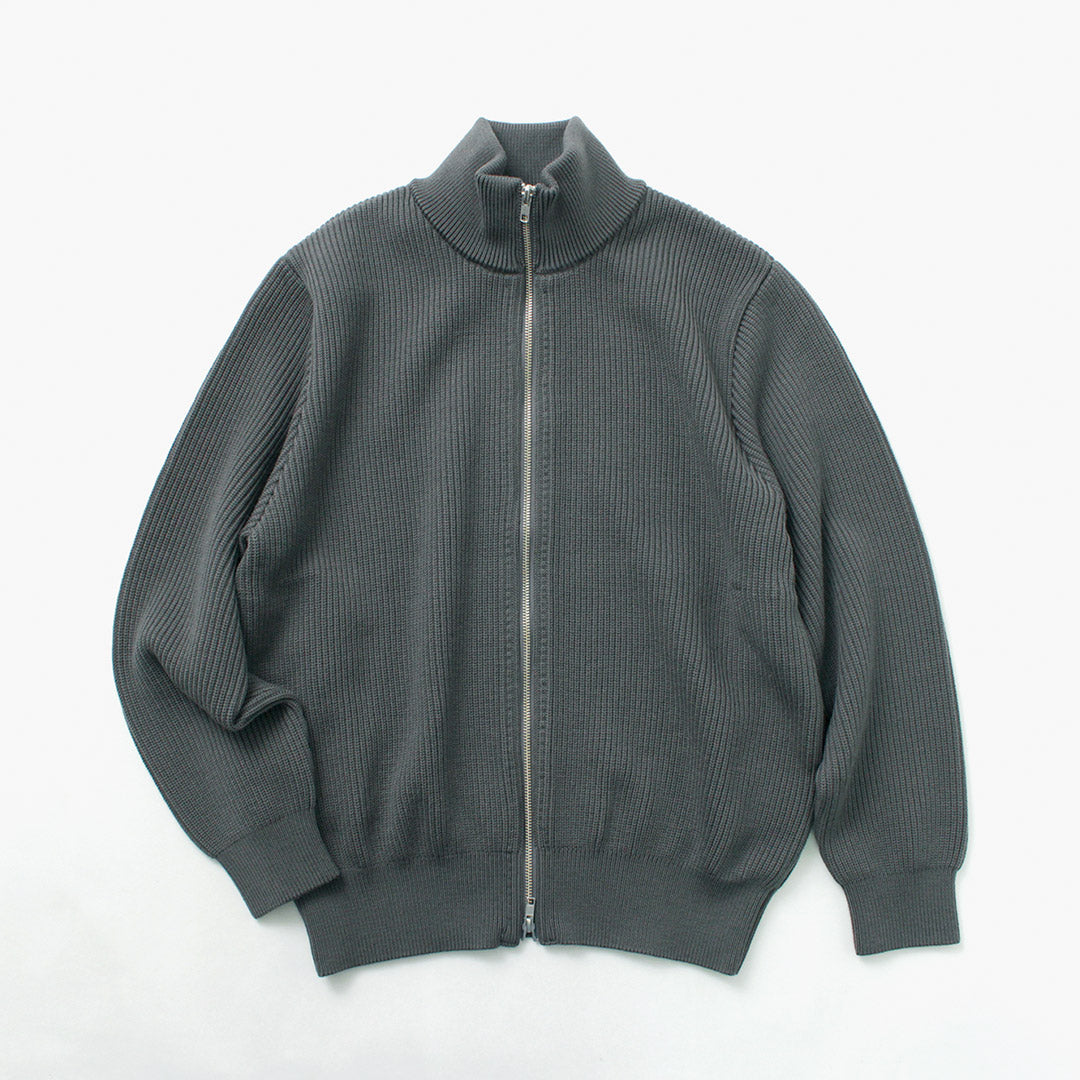 【20％OFF】YONETOMI NEW BASIC（ヨネトミニューベーシック） エクストラファイン ウールリブ ニット ブルゾン 2024年モデル【セール】