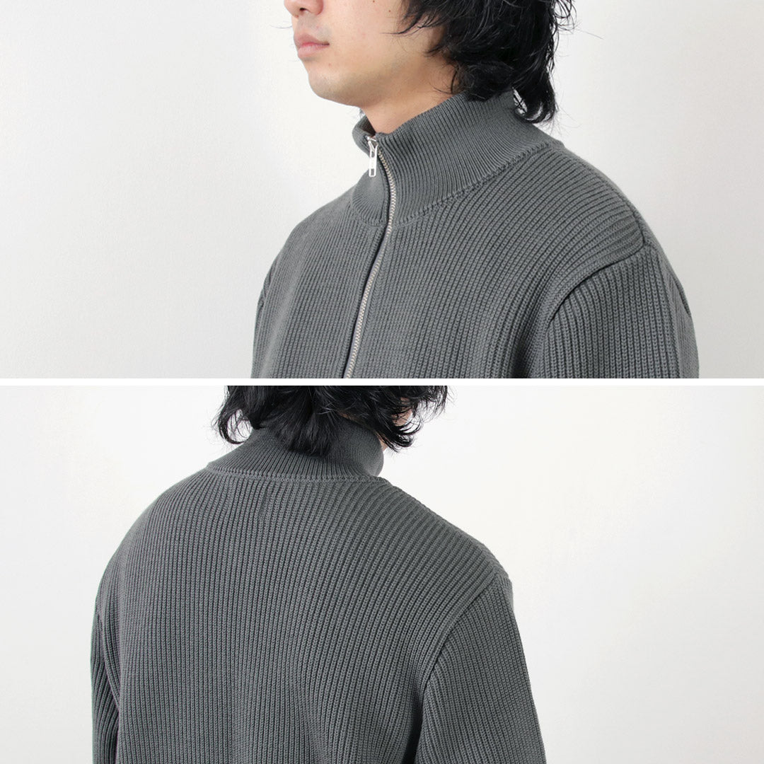 【20％OFF】YONETOMI NEW BASIC（ヨネトミニューベーシック） エクストラファイン ウールリブ ニット ブルゾン 2024年モデル【セール】