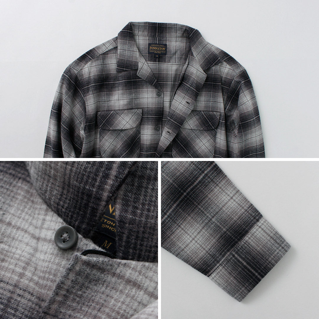 PENDLETON（ペンドルトン） オープンカラー シャツ / メンズ 長袖 綿 コットン 柄 チェック ネルシャツ Open Collar Shirt