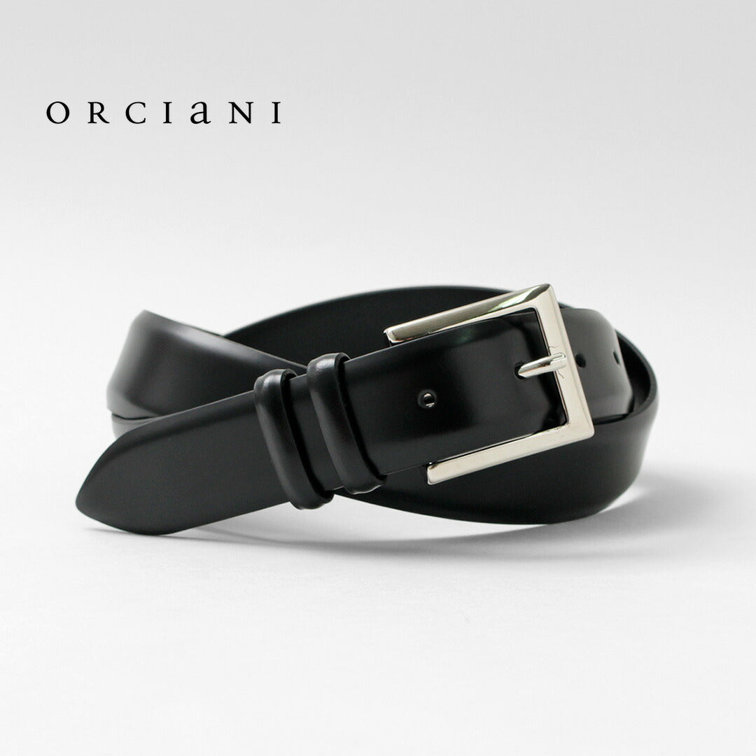 ORCIANI（オルチアーニ） カーフ クラシックレザーベルト / メンズ 本革 ビジネス ドレス フォーマル 3cm Calf classic leather belt