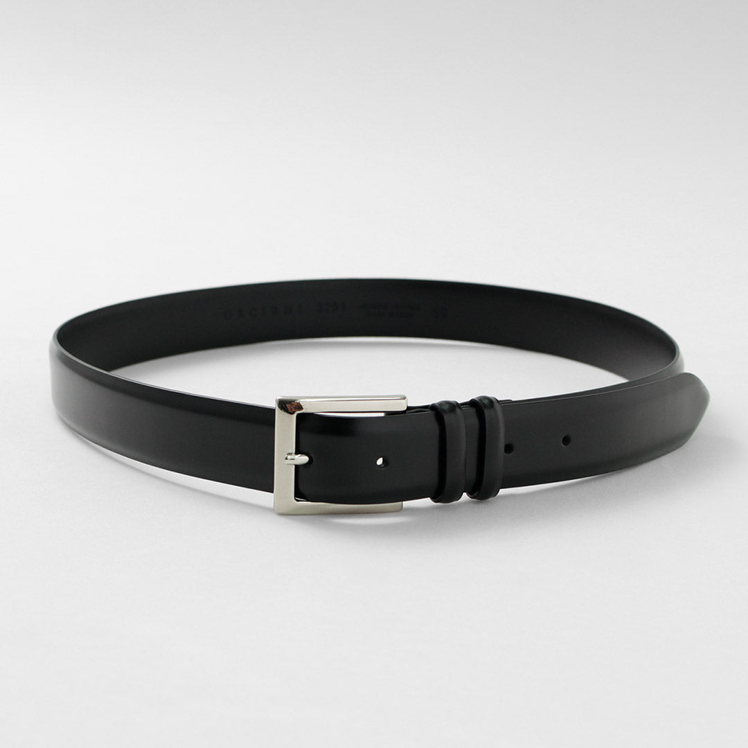 ORCIANI（オルチアーニ） カーフ クラシックレザーベルト / メンズ 本革 ビジネス ドレス フォーマル 3cm Calf classic leather belt