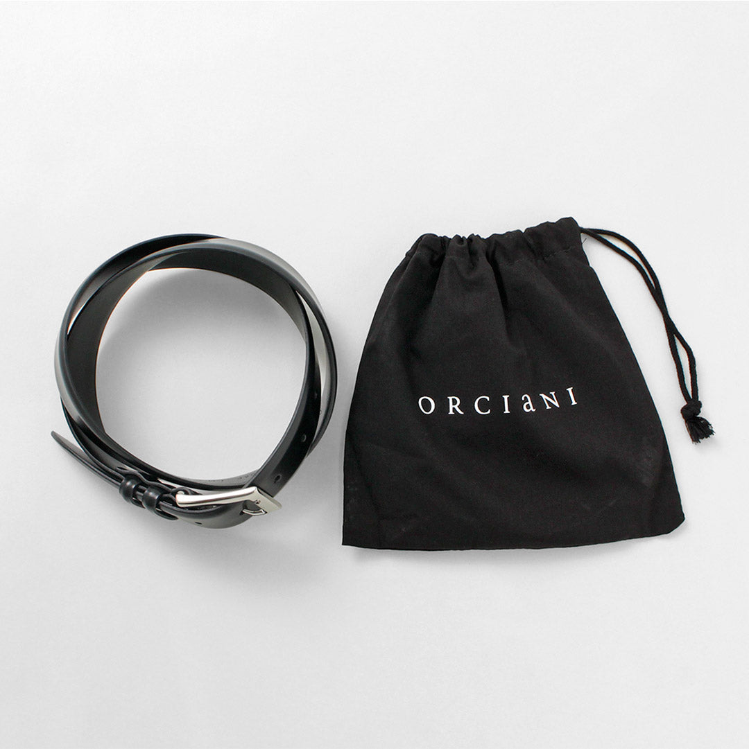 ORCIANI（オルチアーニ） カーフ クラシックレザーベルト / メンズ 本革 ビジネス ドレス フォーマル 3cm Calf classic leather belt