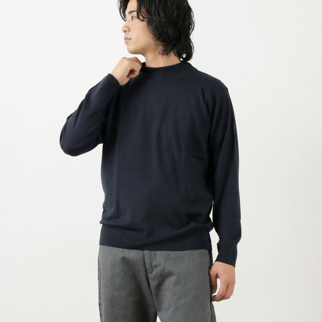 JOHN SMEDLEY（ジョンスメドレー） メリノウール 24ゲージ モックネック ニット / Sweater スウェーターシリーズ  セー｜ROCOCO ONLINE STORE