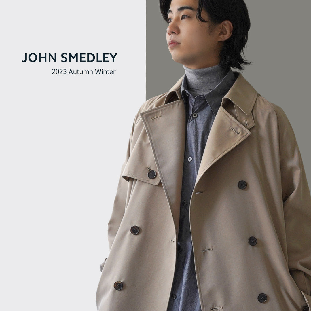 JOHN SMEDLEY（ジョンスメドレー） メリノウール 24ゲージ モックネック ニット / Sweater スウェーターシリーズ セーター ハイゲージ ハイネック トップス 長袖 無地 メンズ A4546