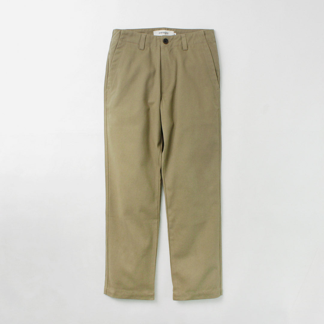 PARAGES（パハージ） ドックツイルパンツ / メンズ コットン チノパン トラウザー dock twill pants