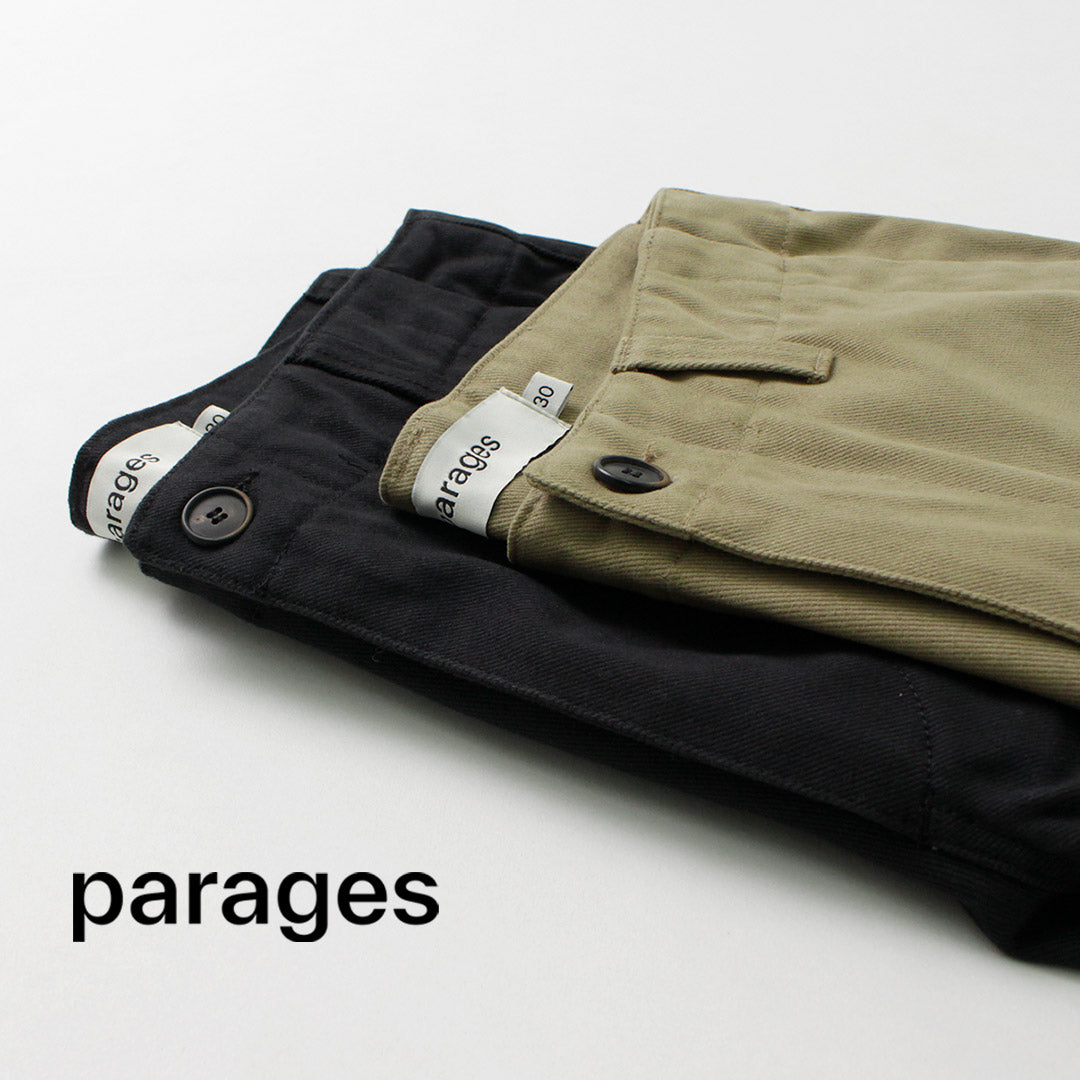 PARAGES（パハージ） ドックツイルパンツ / メンズ コットン チノパン トラウザー dock twill pants