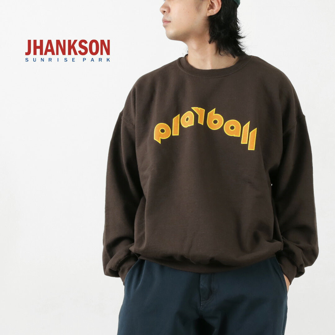 JHANKSON（ジャンクソン） プレイボール スウェット / メンズ レディース 裏起毛 ロゴ 日本製 PLAYBALL SWEAT